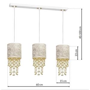 Lampadario a sospensione con filo ALMERIA 3xE27/60W/230V