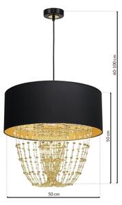 Lampadario a sospensione con filo ALMERIA 1xE27/60W/230V