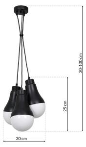 Lampadario su fune HELIOS 3xE14/40W/230V
