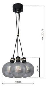 Lampadario su fune OMEGA 3xE27/60W/230V