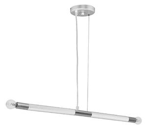 Lampadario a sospensione con filo BASTONE WHITE 2xE14/40W/230V bianco/cromo lucido