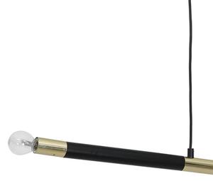 Lampadario a sospensione con filo BASTONE 2xE14/40W/230V nero/oro