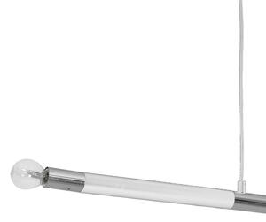 Lampadario a sospensione con filo BASTONE WHITE 2xE14/40W/230V bianco/cromo lucido