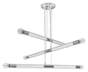 Lampadario su fune BASTONE WHITE 6xE14/40W/230V