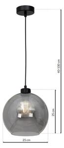 Lampadario su corda SOFIA 1xE27/60W/230V trasparente