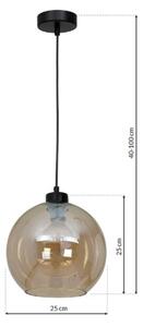 Lampadario su filo SOFIA 1xE27/60W/230V marrone
