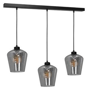 Lampadario su filo SANTIAGO 3xE27/60W/230V nero