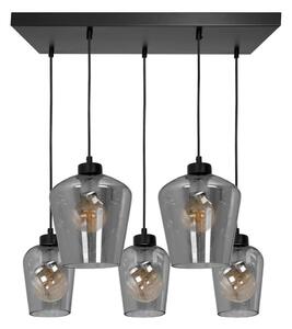 Lampadario su fune SANTIAGO 5xE27/60W/230V nero