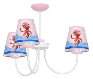 Lampadario per bambini su palo OCTOPUS 3xE14/40W/230V