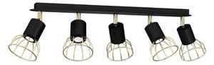 Luce Spot DANTE 5xGU10/25W/230V nero/oro