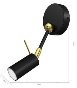 Faretto da parete IRIS 1xGU10/MR11/40W/230V nero/oro