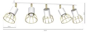 Luce Spot DANTE 5xGU10/25W/230V bianco/oro