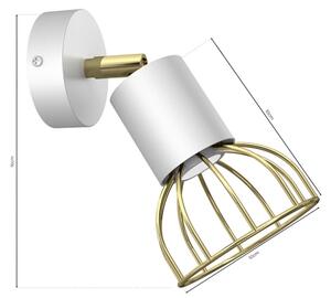 Faretto da muro DANTE 1xGU10/25W/230V bianco/oro