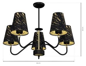 Lampadario su palo HERMES 5xE27/60W/230V