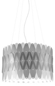 Sospensione Moderna Amanda Polilux ® Argento E Metallo Cromo 1 Luce E27 D50Cm