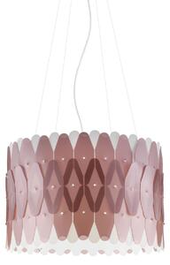 Sospensione Moderna Amanda Polilux ® Pink Metal E Metallo Cromo 1 Luce E27 D50Cm