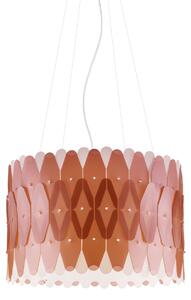 Sospensione Moderna Amanda Polilux ® Rame E Metallo Cromo 1 Luce E27 D50Cm