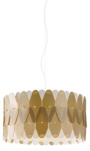 Sospensione Moderna Amanda Polilux ® New Gold E Metallo Cromo 1 Luce E27 D40Cm