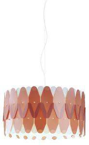Sospensione Moderna Amanda Polilux ® Rame E Metallo Cromo 1 Luce E27 D40Cm