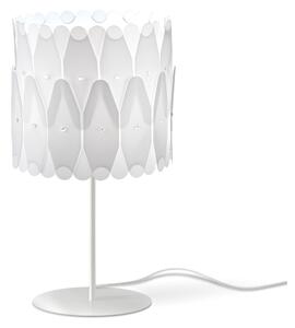 Lampada Da Scrivania Moderna Amanda Polilux ® Bianco E Metallo 1 Luce E27