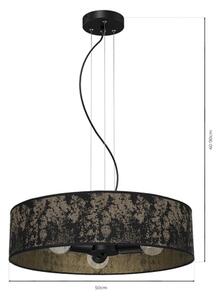 Lampadario su filo SATINO 3xE27/60W/230V oro
