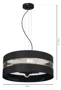 Lampadario su filo ULTIMO 3xE27/60W/230V nero