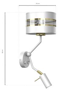Lampada da parete ULTIMO 1xE27/40W/230V + 1xGU10/MR11/7W bianco