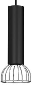 Lampadario su corda DANTE 1xGU10/25W/230V nero/cromato lucido