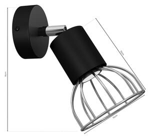 Faretto da muro DANTE 1xGU10/25W/230V nero/cromo luminoso