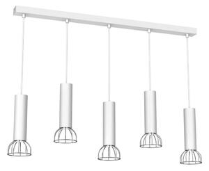 Lampadario su filo DANTE 5xGU10/25W/230V bianco/cromo luminoso