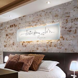 Plafoniera Moderna Litos Polilux ® Grafica Rome 1 Luce Led 18W 3000K