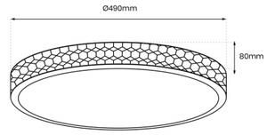 Plafoniera LED SHINY LED/34W/230V limpido