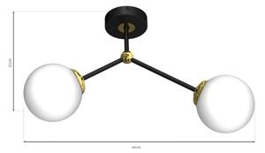 Lampadario a plafone JOY 2xE14/40W/230V nero/oro