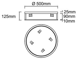 Open Design OR85785 - Plafoniera SANDRO 4xE14/12W/230V pr. 50 cm, cromo satinato