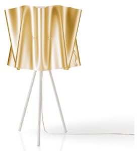 Lampada Da Scrivania Moderna 3 Piedi Folio Polilux ® New Gold Metallo 1 Luce E27