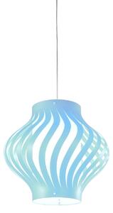 Sospensione Moderna Larga Helios Polilux ® Blu Pastello 1 Luce E27