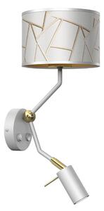 Lampada da parete ZIGGY 1xE27/40W/230V + 1xGU10/MR11/7W bianco/oro