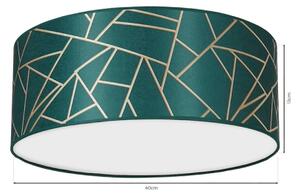 Plafoniera ZIGGY 2xE27/60W/230V verde/oro