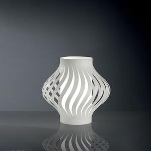 Lampada Da Scrivania-Ufficio Moderna Helios Polilux ® Bianco 1 Luce E27 H39Cm