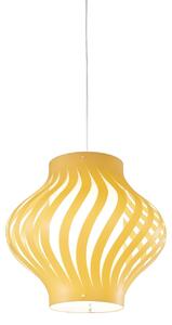 Sospensione Moderna Helios Larga Polilux ® Ocra Pastello 1 Luce E27