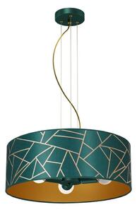 Lampadario su corda ZIGGY 3xE27/60W/230V verde/oro