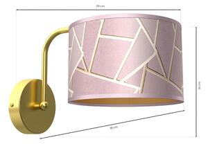Applique ZIGGY 1xE27/60W/230V rosa/oro
