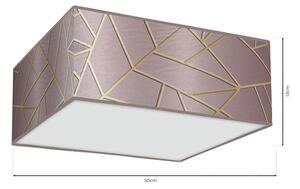 Plafoniera ZIGGY 3xE27/60W/230V rosa/oro