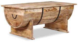 Tavolino da Salotto in Legno Massello di Mango 88x50x40 cm