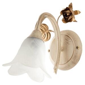 Applique Arte Povera Cestino 1 Luce Avorio e Bianco LuceArt Classic