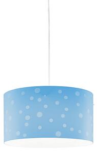 Sospensione Moderna Pois Polilux ® Blu Pastello 1 Luce E27 D40Cm