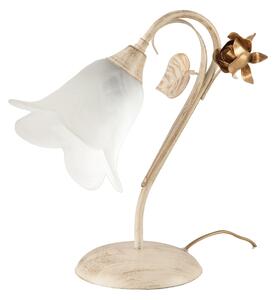 Lampada da Tavolo Cestino 1 Luce Avorio e Bianco LuceArt Classic