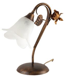 Lampada da Tavolo Cestino 1 Luce Marrone e Bianco LuceArt Classic