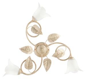 Plafoniera Arte Povera Limone 3 Luci Avorio e Bianco LuceArt Classic