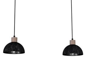 Lampadario su corda ERIK 2xE27/60W/230V Marrone nero